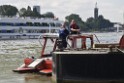 Uebung BF Taucher und Presse Koeln Zoobruecke Rhein P206